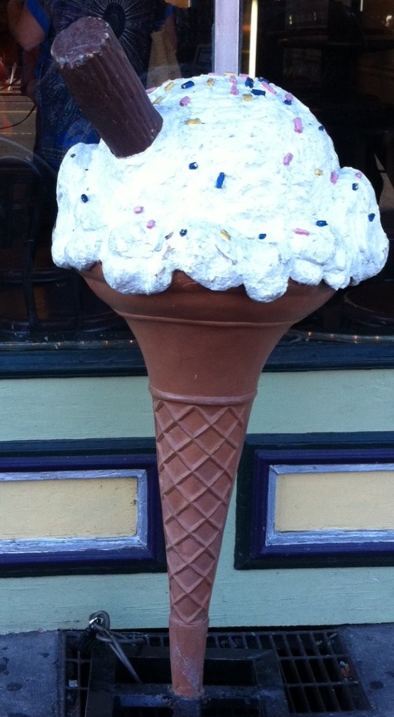 We were so annoyed, we could have eaten the giant fake cone.